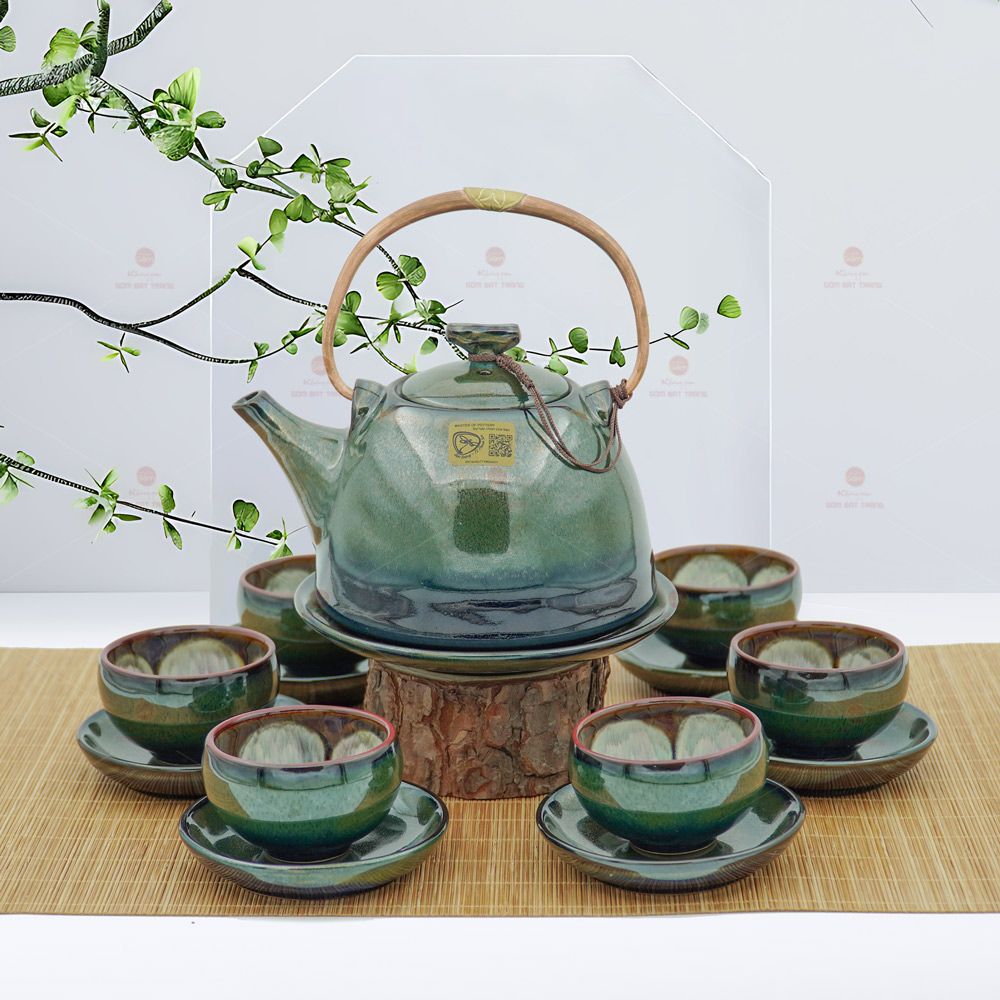 Bộ trà dáng siêu men hoả biến
