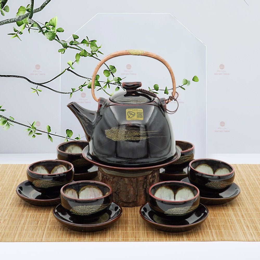 Bộ trà dáng siêu men hoả biến