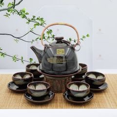 Bộ trà dáng siêu men hoả biến