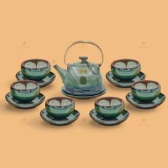 Bộ trà dáng siêu men hoả biến