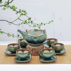 Bộ trà Giang Tây men hoả biến