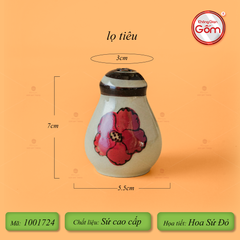 Lọ Tiêu Hoa Sứ Đỏ