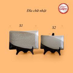 Đĩa Chữ Nhật Ba Màu