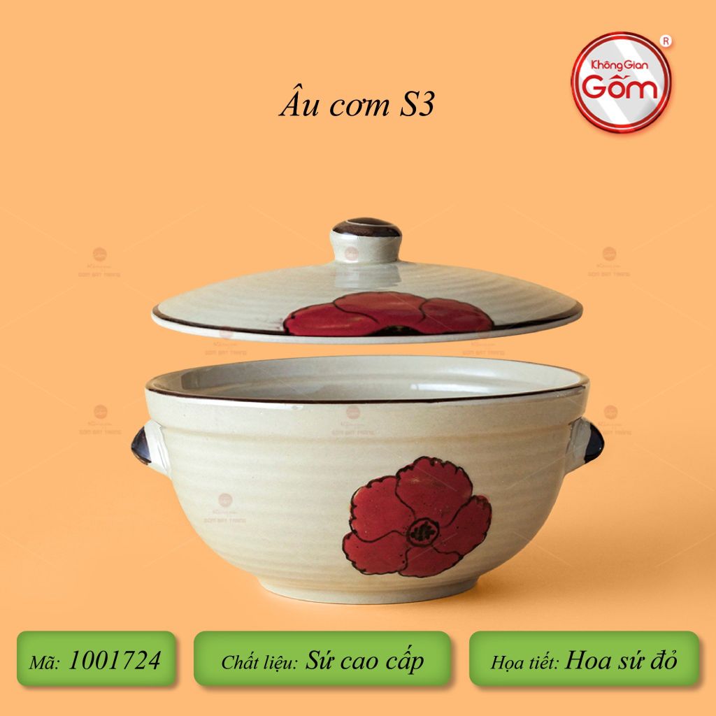Âu Cơm Hoa Sứ Đỏ