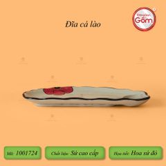 Đĩa Cá Lào Hoa Sứ Đỏ