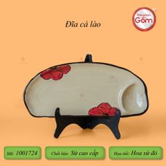 Đĩa Cá Lào Hoa Sứ Đỏ