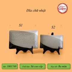 Đĩa Chữ Nhật Ba Màu