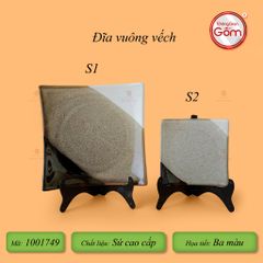 Đĩa Vuông Vếch Ba Màu