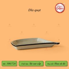 Đĩa Quạt Hoa Sứ Đỏ
