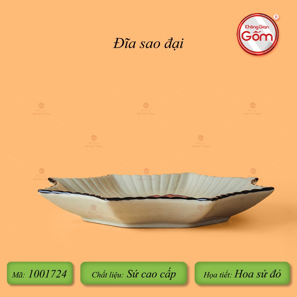 Đĩa Sao Hoa Sứ Đỏ
