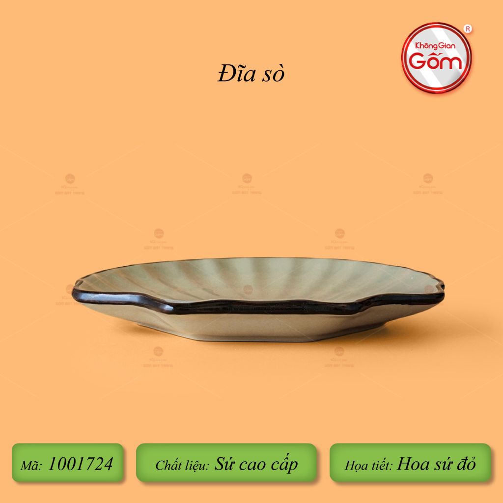 Đĩa Sò Hoa Sứ Đỏ