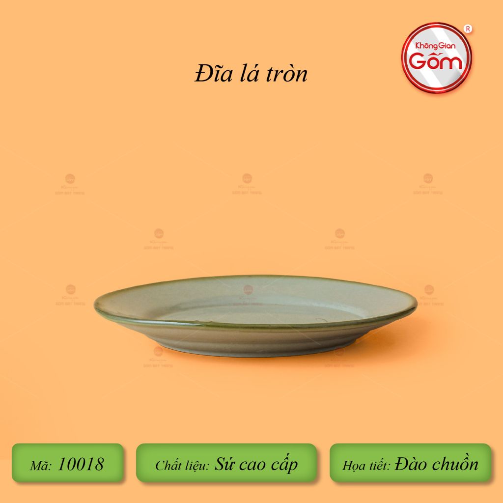 Đĩa Lá Tròn Hoa Đào Chuồn