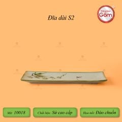 Đĩa Dài Chữ Nhật Hoa Đào Chuồn