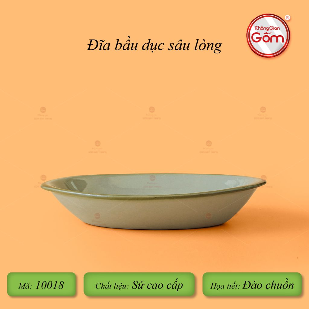 Đĩa Bầu Dục Hoa Đào Chuồn