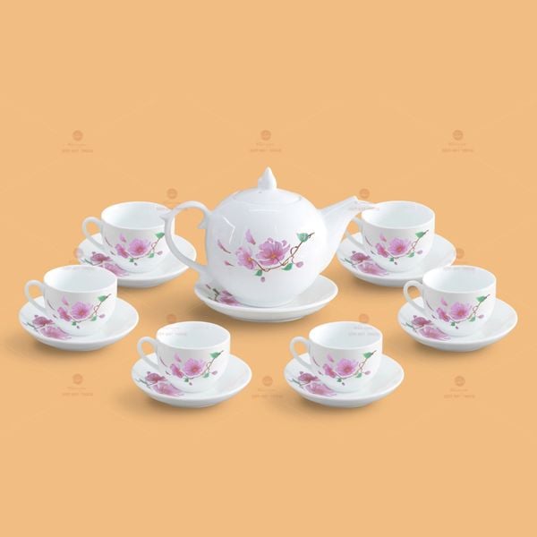 Bộ trà Ngọn lửa hoa đào