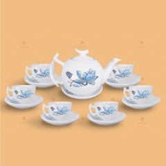 Bộ trà Bưởi cành sen xanh