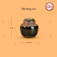 Bộ Phụ Kiện Trà Búp Sen Nâu Kẻ Vàng