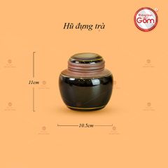 Bộ Ấm Chén Búp Sen Nâu Kẻ Vàng