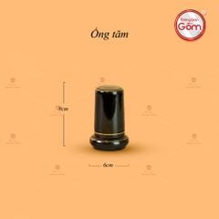 Bộ Phụ Kiện Trà Búp Sen Nâu Kẻ Vàng