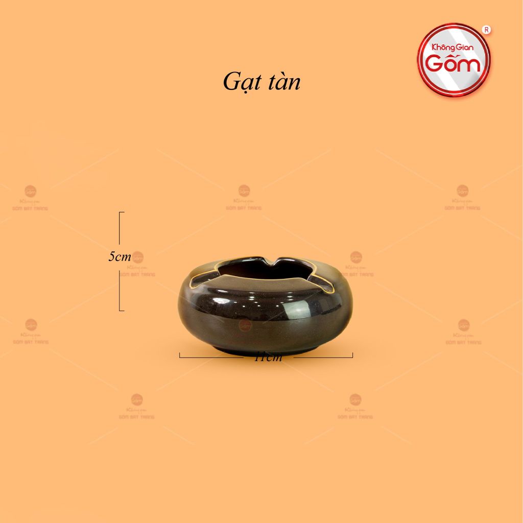 Bộ Ấm Chén Búp Sen Nâu Kẻ Vàng