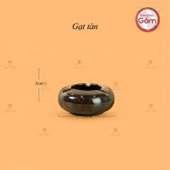 Bộ Ấm Chén Búp Sen Nâu Kẻ Vàng