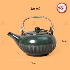 Bộ Ấm Chén Giang Tây Men Hỏa Biến Múi Ngọc Thỏ