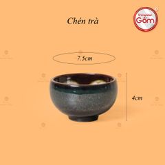Bộ Ấm Chén Giang Tây Men Hỏa Biến Múi Ngọc Thỏ