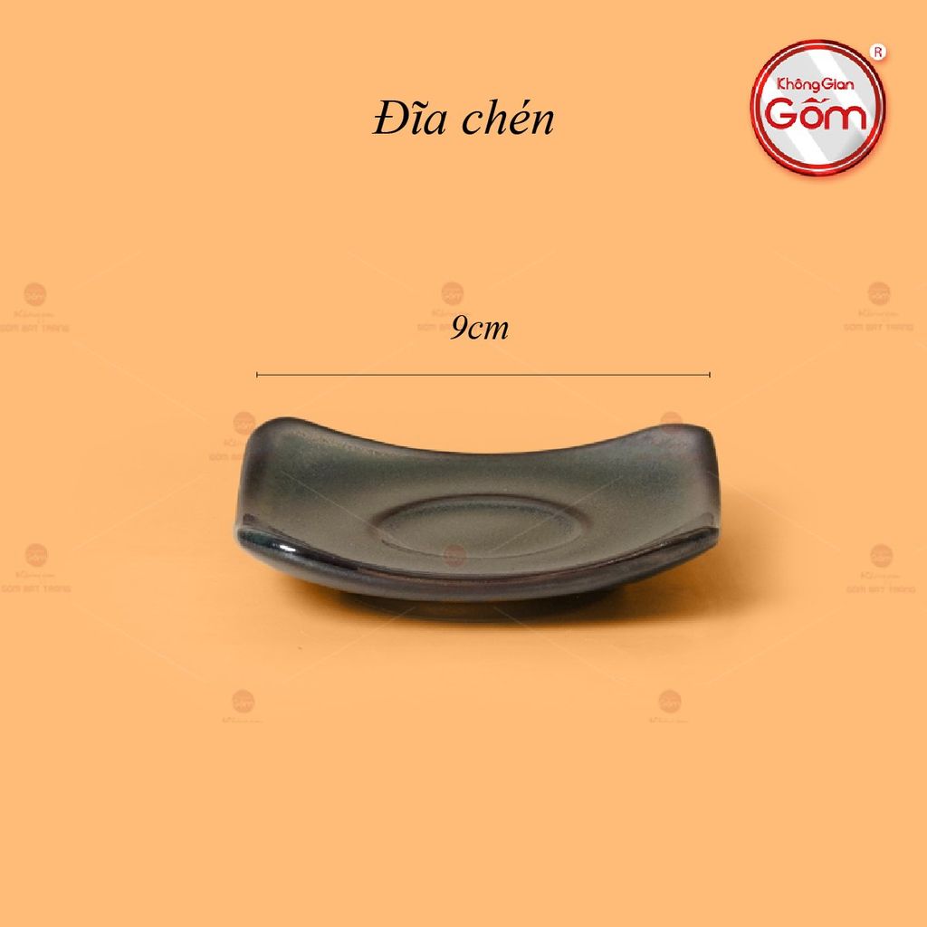 Bộ Ấm Chén Men Hỏa Biến Xanh Ngọc Quả Hồng