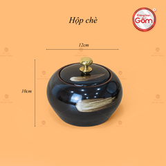 Bộ Ấm Trà Bầu Xước Hoa Men Hỏa Biến