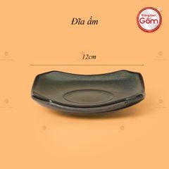 Bộ Ấm Chén Men Hỏa Biến Xanh Ngọc Quả Hồng