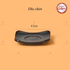 Bộ Ấm Chén Men Hỏa Biến Chuồn Chuồn Dáng Vuông