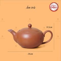 Bộ Ấm Trà Tử Sa Đỏ Son Sen Vàng