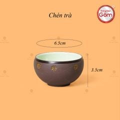 Bộ Ấm Trà Tử Sa Nâu Sao Vàng