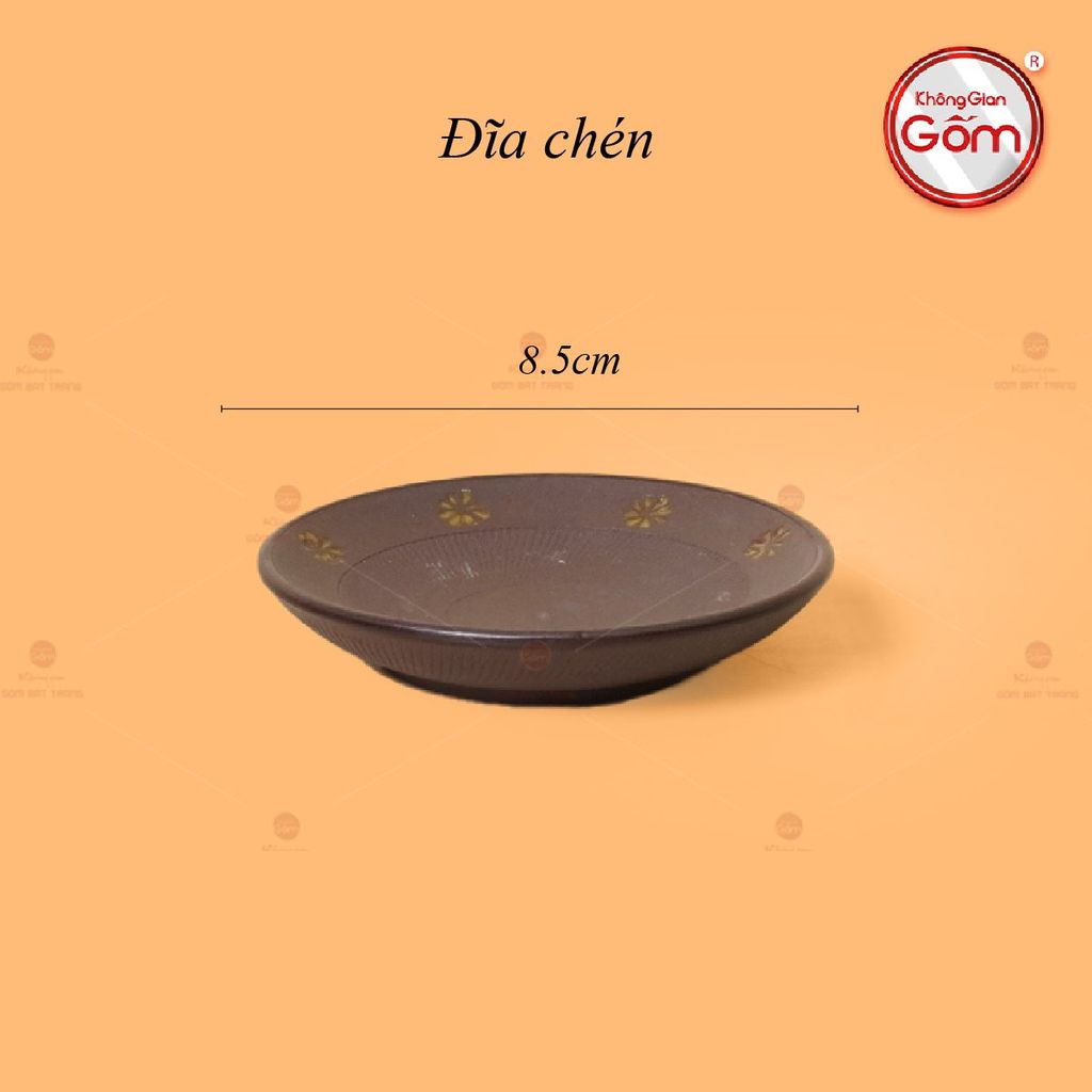 Bộ Ấm Trà Tử Sa Nâu Sao Vàng