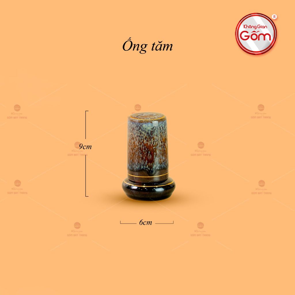 Bộ Phụ Kiện Trà Đại Cẩm Thạch Kẻ Vàng