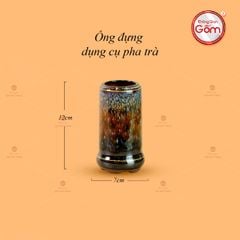 Bộ Ấm Chén Cẩm Thạch Kẻ Vàng