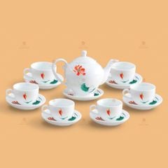 Bộ trà Camelia hồng liên