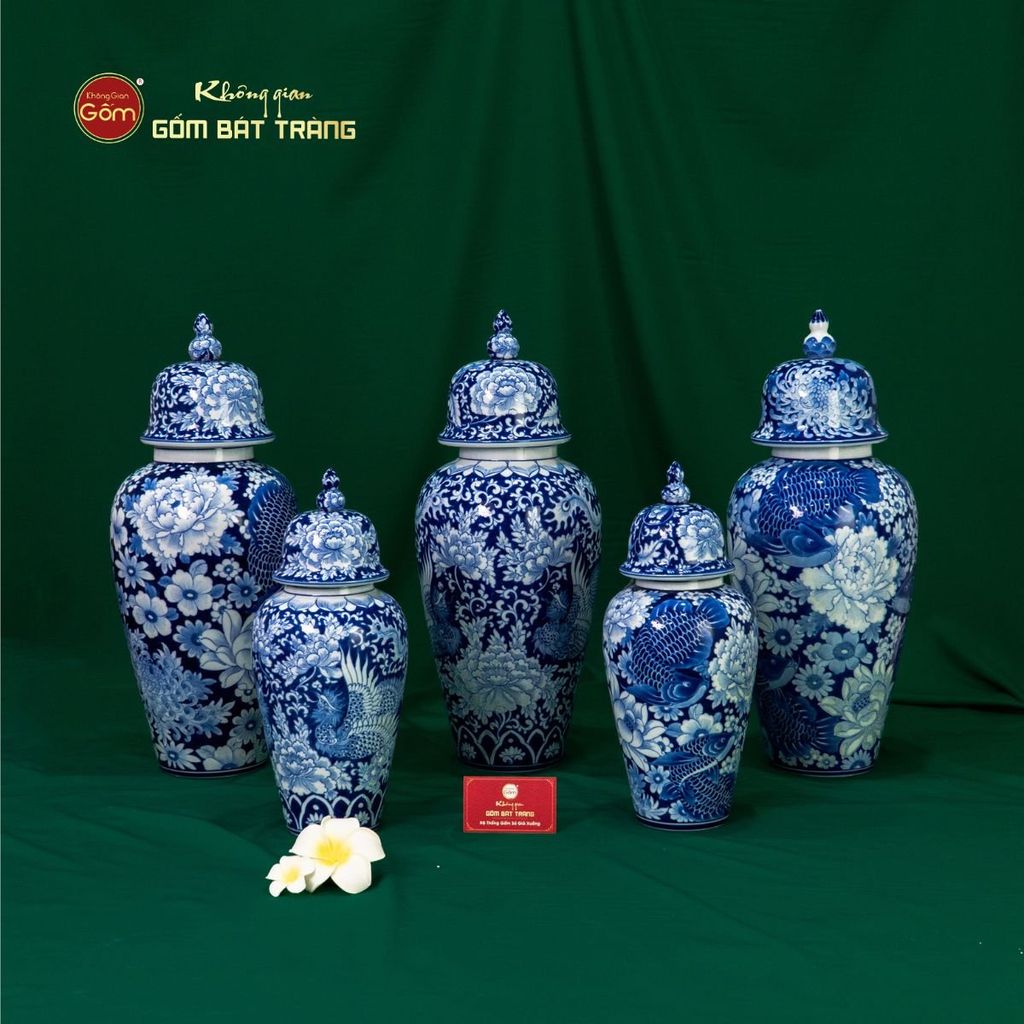 Chóe Song Phụng Cát Tường Ngàn Hoa Phú Quý Lam Ngọc Bình An