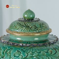 Chum Ngâm Rượu Bọc Đồng Họa Tiết Hoa Lá