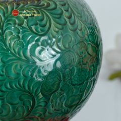 Chum Ngâm Rượu Bọc Đồng Họa Tiết Vân Lá Xoáy