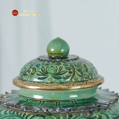 Chum Ngâm Rượu Bọc Đồng Họa Tiết Vân Lá Xoáy