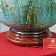 Chum Ngâm Rượu Đắp Nổi Họa Tiết Lá Chuối