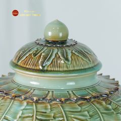 Chum Ngâm Rượu Đắp Nổi Họa Tiết Lá Chuối