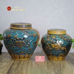 Chum Vàng Họa Tiết Hoa Sen