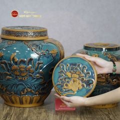 Chum Vàng Họa Tiết Hoa Sen