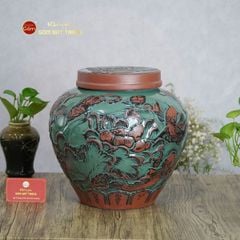 Chum Xanh Họa Tiết Hoa Sen