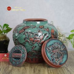 Chum Xanh Họa Tiết Hoa Sen