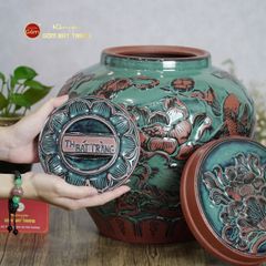 Chum Xanh Họa Tiết Hoa Sen