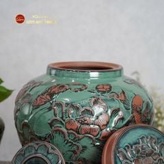Chum Xanh Họa Tiết Hoa Sen