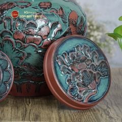 Chum Xanh Họa Tiết Hoa Sen